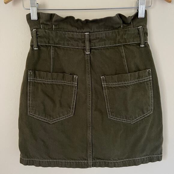 Free People Splendor In The Grass Paperbag Skirt Size 0 - Picture 3 of 6